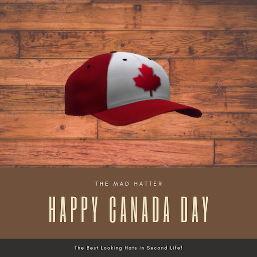 Second Life Marketplace Canada Red and White Hat Baseball Cap